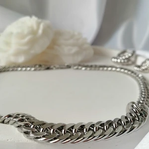 Kilig Jewelry Kadın Vip Çelik Gold-Silver Kalın Zincir Kolye 45CM