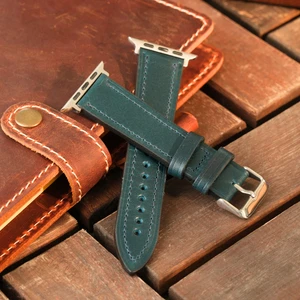 Apple Watch Kordon 38MM 40MM 41MM 3 4 5 6 7 Se 8 9 Uyumlu Hakiki Deri Kayış Mavi