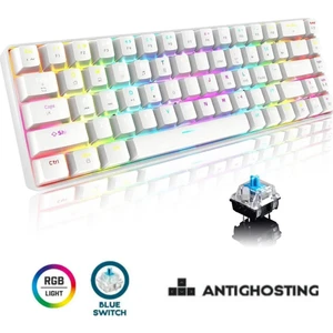 T60 Beyaz Rgb Klavye Kablolu Gaming Oyuncu Klavyesi T60