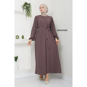 Hale Omuz Pileli Balon Kol Ferace Vizon