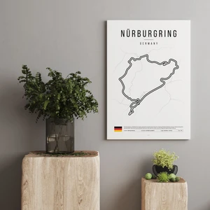 Almanya Nürburgring Pisti Formula 1 Kanvas Tablo Duvar Dekorasyon Sanatsal Tablo