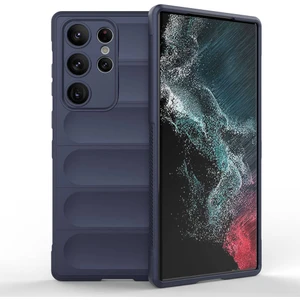 Case 4u Galaxy S23 Ultra Kılıf Esnek Tpu Oyuklu Arka Yüzey Tasarımlı Etnik Silikon Kapak Lacivert