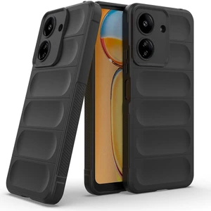 Case 4u Xiaomi Redmi 13C Kılıf Esnek Tpu Oyuklu Arka Yüzey Tasarımlı Etnik Silikon Kapak Siyah