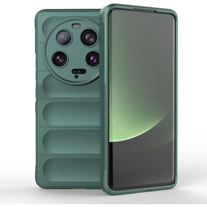 Case 4u Xiaomi Mi 13 Ultra Kılıf Esnek Tpu Oyuklu Arka Yüzey Tasarımlı Etnik Silikon Kapak Koyu Yeşil