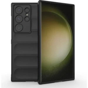 Case 4u Galaxy S24 Ultra Kılıf Esnek Tpu Oyuklu Arka Yüzey Tasarımlı Etnik Silikon Kapak Siyah