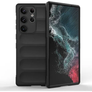 Case 4u Galaxy S23 Ultra Kılıf Esnek Tpu Oyuklu Arka Yüzey Tasarımlı Etnik Silikon Kapak Siyah