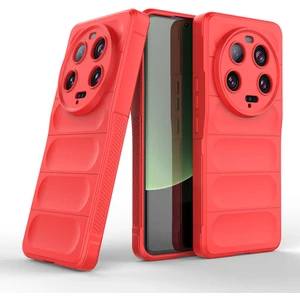 Case 4u Xiaomi Mi 13 Ultra Kılıf Esnek Tpu Oyuklu Arka Yüzey Tasarımlı Etnik Silikon Kapak Kırmızı