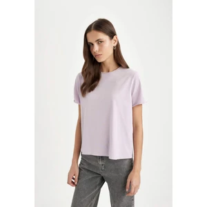 Regular Fit Bisiklet Yaka Penye Basic Kısa Kollu Tişört C6197AX24SM