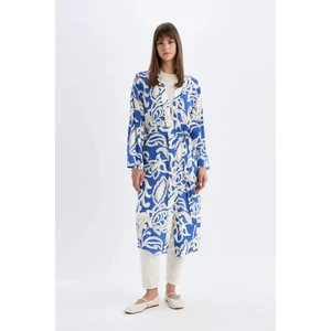 Relax Fit Desenli Uzun Viskon Kimono C9688AX24SM