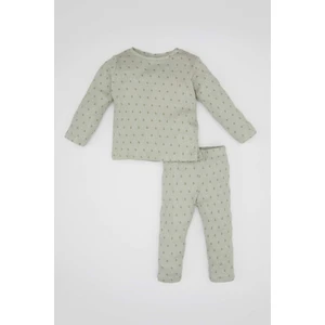 Kız Bebek Çiçekli Uzun Kollu Pijama Takımı C0656A524SP