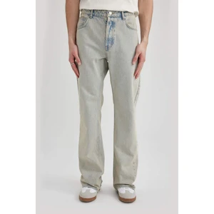 Flare Fit Bol Kalıp Normal Bel Geniş Paça Soluk Efektli Jean Pantolon B8326AX24SM