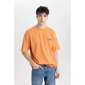 Comfort Regular Fit Rahat Kalıp Bisiklet Yaka Baskılı Kısa Kollu Tişört C2136AX24SM