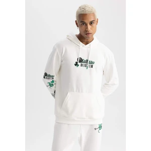 DeFactoFit NBA Boston Celtics Standart Fit Kapüşonlu Sweatshirt A7262AX23AU