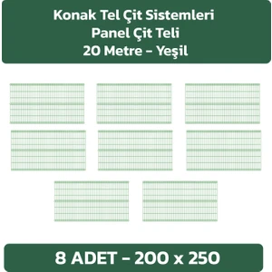 KONAK TEL ÇİT SİSTEMLERİ 8 ADET PANEL ÇİT TELİ 200X250 CM