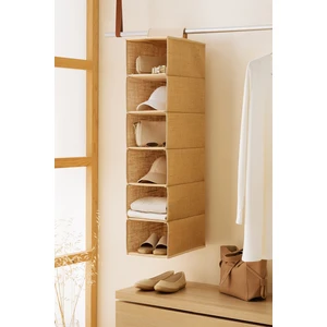 Ocean Home Textile 6 Katlı Jüt Askılı Dolap İçi Katlanır Düzenleyici Organizer 21x30x95 cm