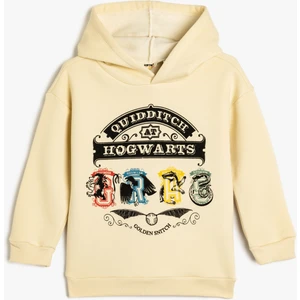 Harry Potter Sweatshirt Lisanslı Kapşonlu Şardonlu Pamuk Karışımlı