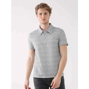Gri Erkek Slim Fit Polo Yaka Tshirt