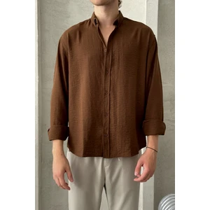 Erkek Oversize Kesim Keten Gömlek