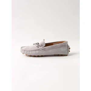 Gri Erkek Süet Loafer Ayakkabı - 105710