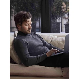 Antrasit Erkek Slim Fit Tam Balıkçı Yaka Triko