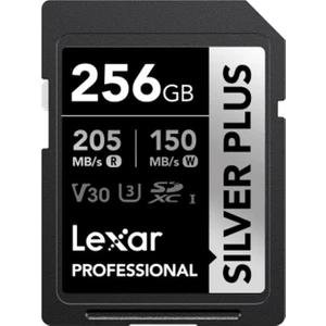 256GB Lexar LSDSIPL256G-BNNNG Professıonal Sılver Plus Sdxc Uhs-I Cards Up To 205MB/S Read 150MB/S Wrıte C10 V30 U3