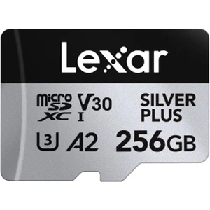 256GB Lexar LMSSIPL256G-BNANG Hıgh-Performance Sılver Plus Mıcrosdxc Uhs-I Up To 205MB/S Read 150MB/S Wrıte C10 A2 V30