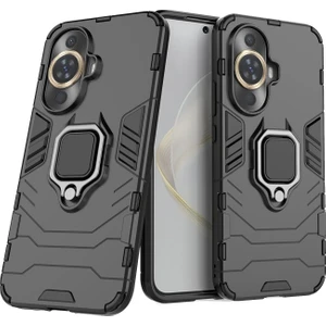 Huawei Nova 12S /nova 11 Batman Serisi Yüzük Standlı Armor Kılıf - Siyah AL3349