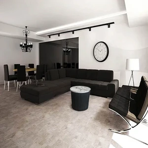 Becen House Mermer Desenli Ahşap Siyah Renk Orta Sehpa & Yan Sehpa & Zigon Sehpa ( Çıtalı Ahşap Silindir Ayaklı)