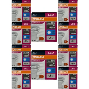 4.5W (50W) 4000K (Günışığı) GU10 Duylu PAR16 LED Spot (10 Adet)