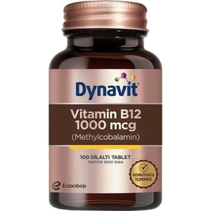 Vitamin B12 1000 Mcg Takviye Edici Gıda 100 Tablet