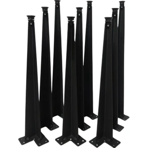 AS Design 9'lu Dekoratif Metal/demir Firkete Zigon Sehpa Ayağı(3 Adet 42CM/3 Adet 46CM/3 Adet 50CM)