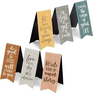 Paper Junkie 6'Lı Paket Ilham Verici Manyetik Kitap Ayracı - Kadın Ve Erkekler Için Motivasyon Sözleri, Öğrenciler, Öğretmenler, Ofisler Için Toplu Okuma Mıknatıslı Sayfa Klipsleri, 6 Tasarım