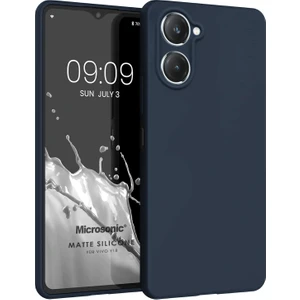 Matte Silicone Vivo Y18 Kılıf Lacivert