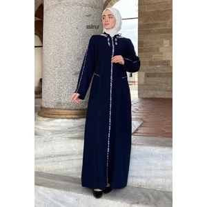 Neva Kapşonlu Fileli Ferace Lacivert