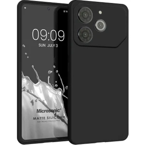 Matte Silicone Tecno Pova 6 Pro Kılıf Siyah