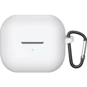 Samsung Galaxy Buds 3 Kılıf Askılı Mat Silikon Beyaz