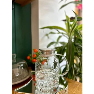 Dalga Metal Kapaklı Cam Sürahi 1700 ml