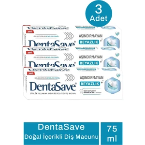Aşındırmayan Beyazlık Diş Macunu 75 Ml 3 Adet