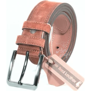 Parscraft  Süet Deri Erkek Kemer Taba 4 cm