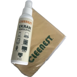Ekran Temizleme Seti 125ML Sıvı ve Mikrofiber Bez 30X30 Otomobil Ekranı, LED Tv, Notebook ,kamera,