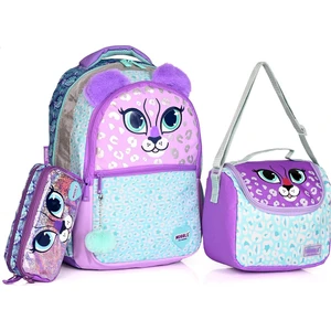 MU-9049 Shimmer Cat 3'lü Okul Sırt Çantası