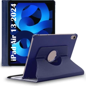 M.TK Moveteck iPad Air 13 İnç 2024 Uyumlu Kılıf Dönebilen 360 Tablet Kılıfı Kapaklı Akıllı Uyku Modlu Standlı Pu Deri Kadife