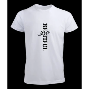 Bafaco Tekstil / You Beautiful Baskılı Basic T- Shirt Erkek / Kadın