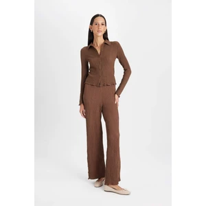 Regular Fit Beli Lastikli Basic Düz Bürümcük Pantolon D4415AX24AU