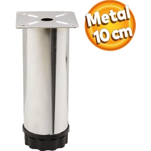 Mobilya Ayarlanabilir Mobilya Kanepe Koltuk Baza Yükseltme Yükseltici Ayağı Metal Ayakları 10 Cm Krom