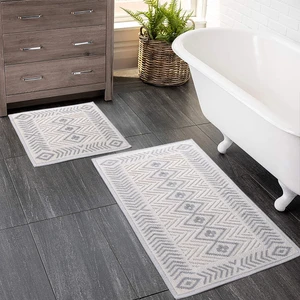 Woof Home 2 Li Bukle Banyo Takımı (Banyo Tekstili/Modern/Doğal/Sade/Şık Kaymaz Taban)