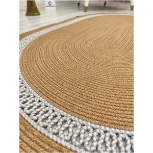 Moda Cardin Jüt Çift Taraflı Oval Halı
