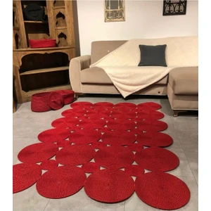 Moda Cardin Jüt Çift Taraflı Oval Halı