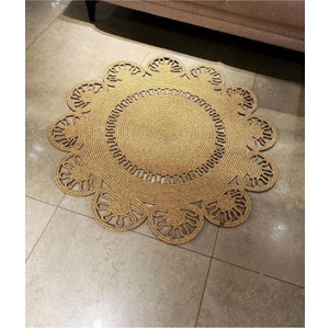 Moda Cardin Jüt Çift Taraflı Yuvarlak Halı