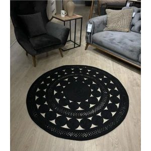 Moda Cardin Jüt Çift Taraflı Yuvarlak Halı